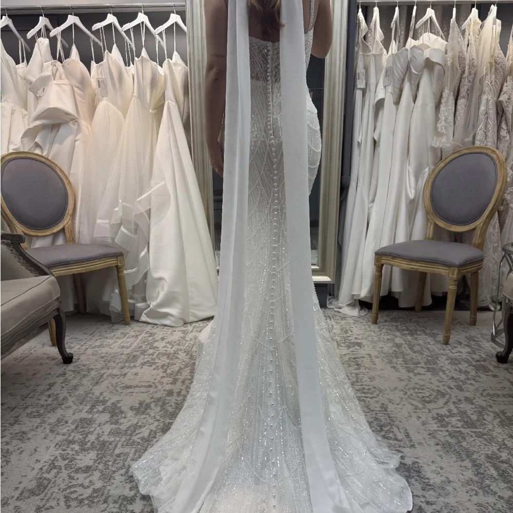 Maggie Sottero White Beaded Wedding Dress - Picture 4 of 4